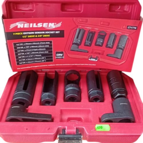 NEILSEN 7 PIECE OXYGEN SENSOR SOCKET SET